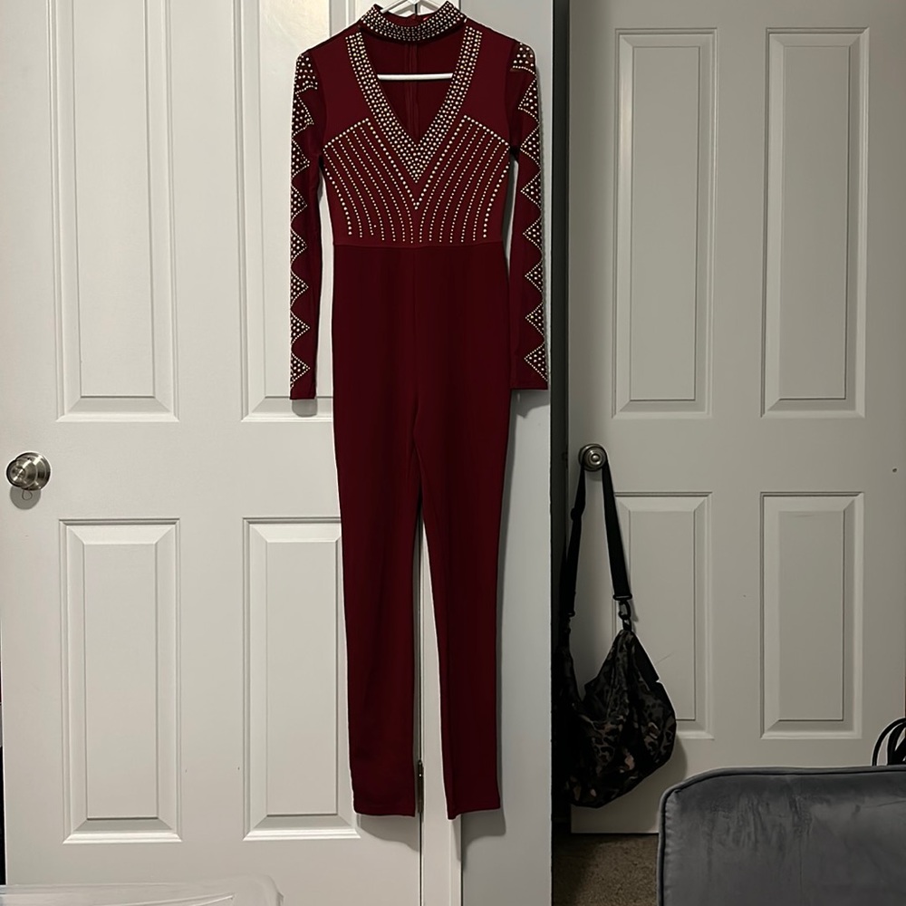 Burgundy one piece